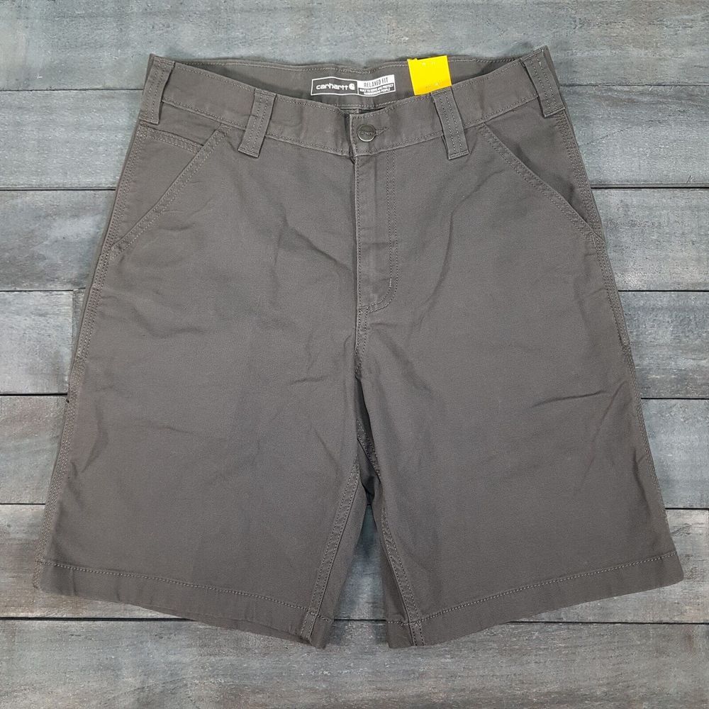 CARHARTT Rugged Flex Relaxed Fit Canvas Work‎ Shorts Mens size 32 Grey